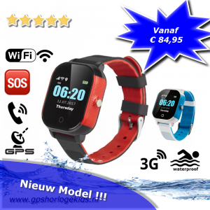 GPS Horloge Junior & Senior Aqua Wifi Sports telefoon sos waterdicht waterproof persoonlijk alarm