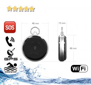 GPS Tracker SOS Medaillon AQUA Wifi bellen persoonlijk alarm