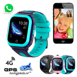gps horloge kind omni junior 4G aqua wifi videocall telefoon sos spat spatwaterdicht waterproof kind tracker videobellen GPSHorlogeKids