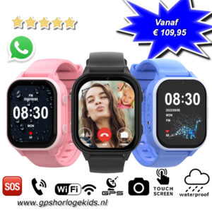 gps horloge kind edge junior 4G wifi videocall telefoon sos spat spatwaterdicht waterproof kind tracker videobellen smartwatch kinderen GPSHorlogeKids
