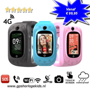 gps horloge kind TINY junior 4G wifi telefoon sos spatwaterdicht tracker GPSHorlogeKids