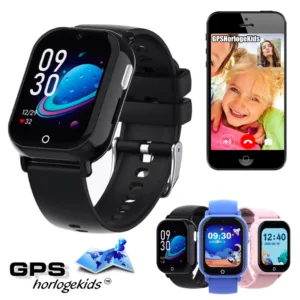 gps horloge kind PAX smartwatch voor kinderen 4G videocall telefoon sos spatwaterdicht videobellen GPSHorlogeKids
