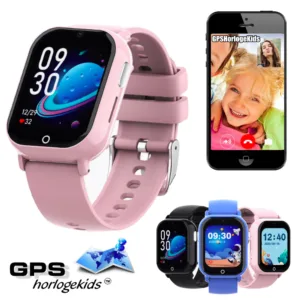 gps horloge kind PAX smartwatch voor kinderen 4G videocall telefoon sos spatwaterdicht videobellen GPSHorlogeKids