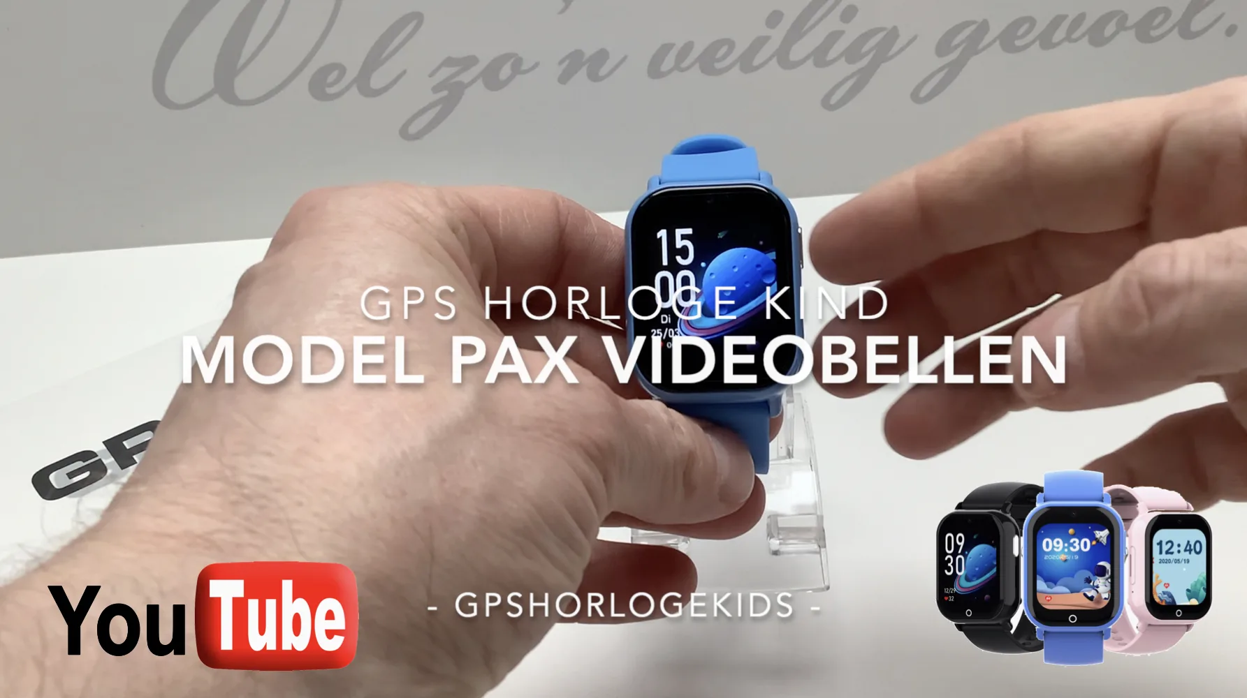 gps horloge kind PAX smartwatch voor kinderen 4G videocall telefoon sos spatwaterdicht videobellen GPSHorlogeKids YouTube