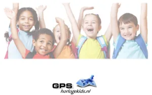 a group of children with their arms up