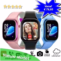 gps horloge kind Curve smartwatch voor kinderen 4G videocall telefoon sos spatwaterdicht videobellen GPSHorlogeKids