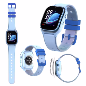 gps horloge kind Curve smartwatch voor kinderen 4G videocall telefoon sos spatwaterdicht videobellen GPSHorlogeKids