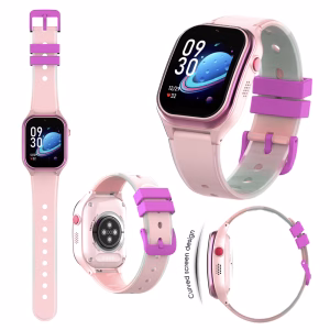 gps horloge kind Curve smartwatch voor kinderen 4G videocall telefoon sos spatwaterdicht videobellen GPSHorlogeKids